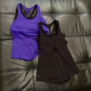 2 Athleta tanks with built in bra